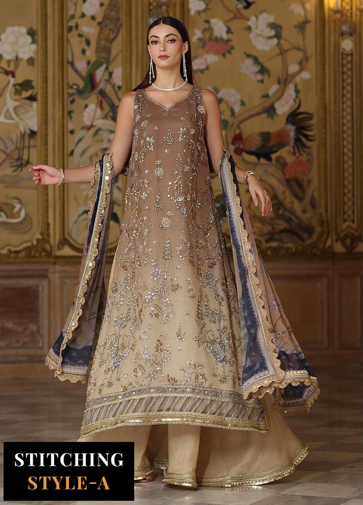 Noor by Saadia Asad Embroidered Cotton Net Suits Unstitched 3 Piece NSA25UF D-02 - Formals Collection