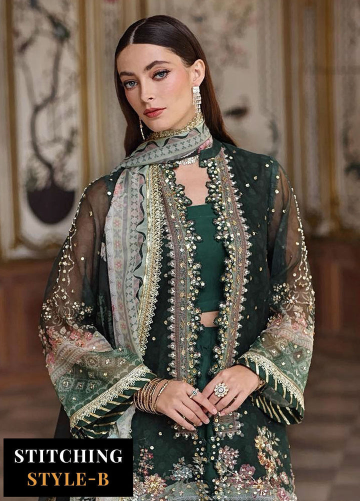 Noor by Saadia Asad Embroidered Cotton Net Suits Unstitched 3 Piece NSA25UF D-05 - Formals Collection