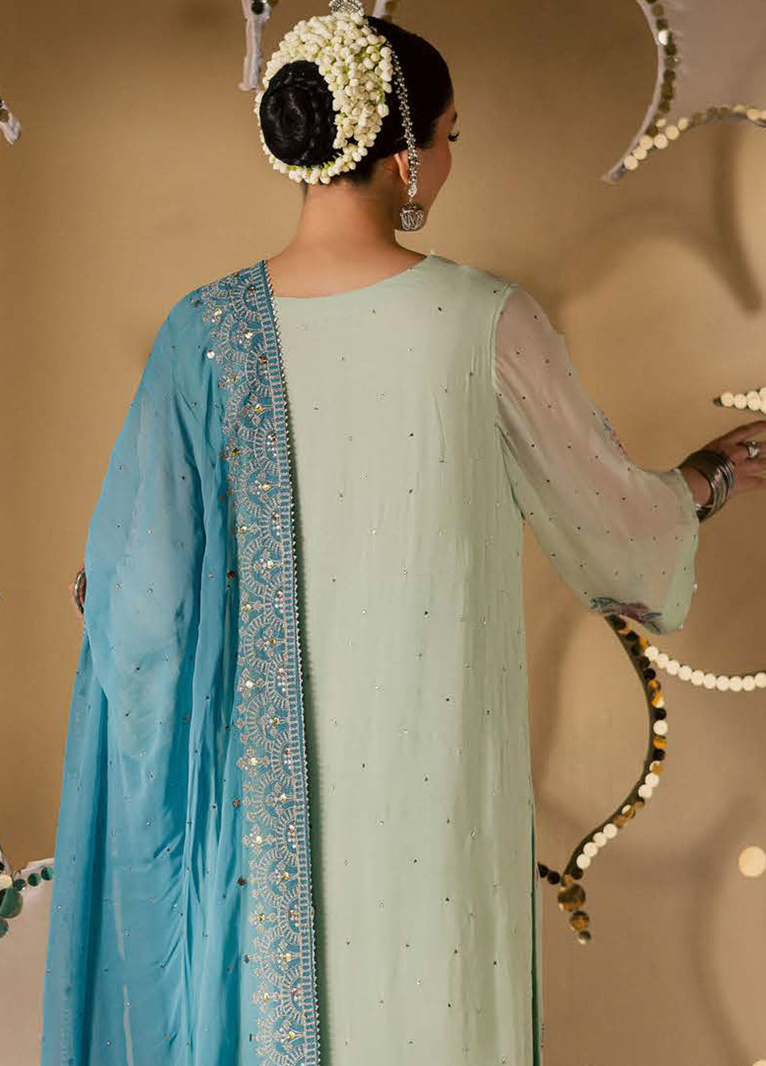 Nureh Embroidered Chiffon Suits Unstitched 3 Piece NU25MEU MK - 13 - Formals Collection