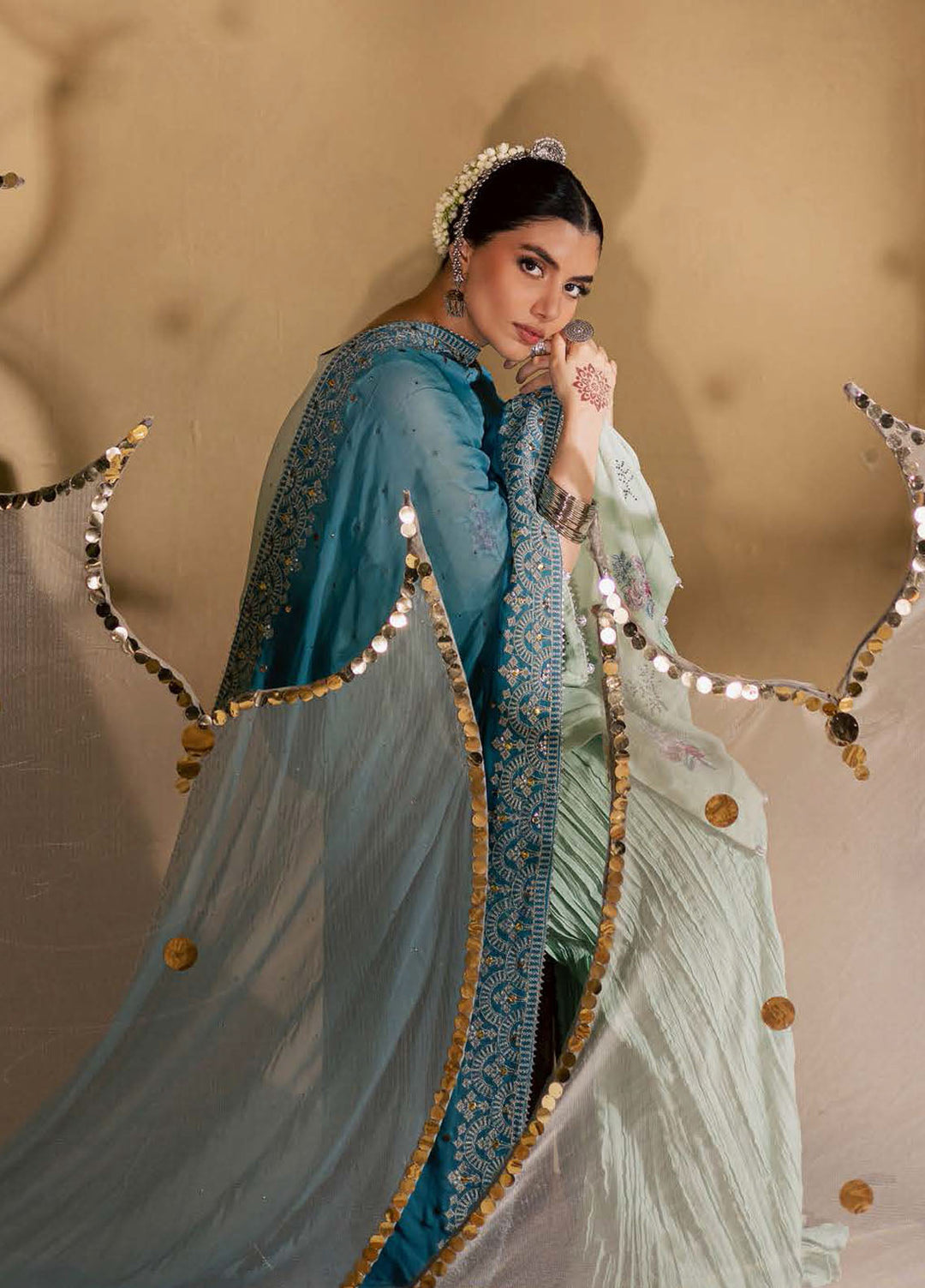 Nureh Embroidered Chiffon Suits Unstitched 3 Piece NU25MEU MK - 13 - Formals Collection