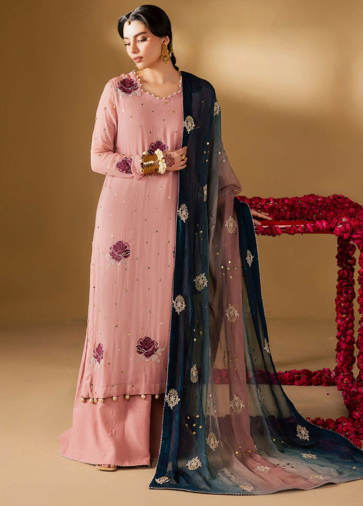 Nureh Embroidered Chiffon Suits Unstitched 3 Piece NU25MEU MK - 14 - Formals Collection