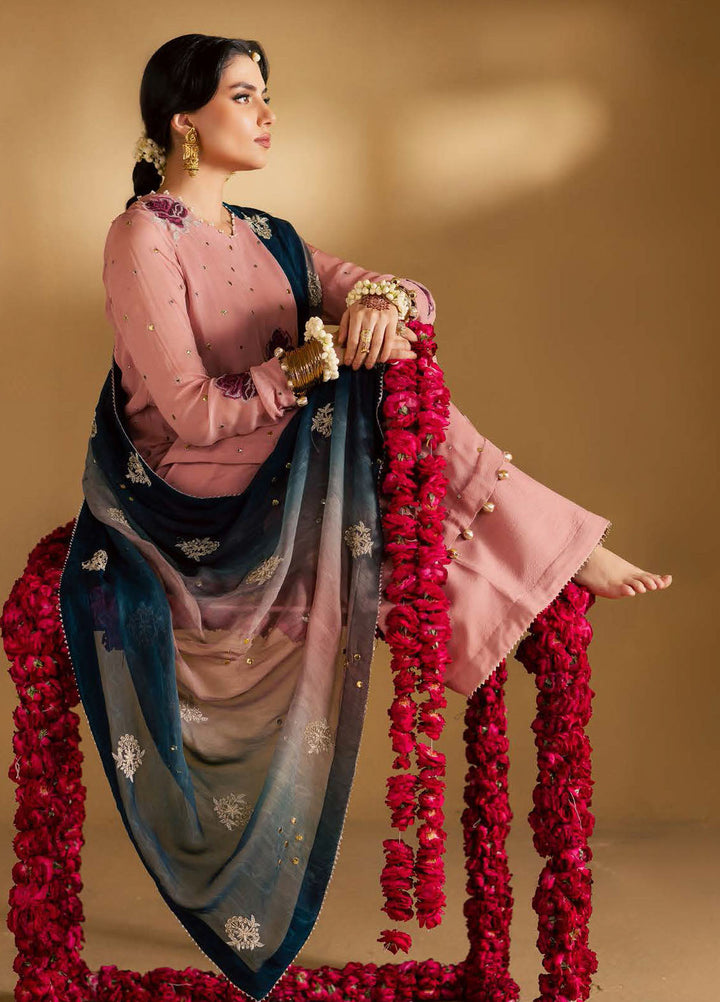 Nureh Embroidered Chiffon Suits Unstitched 3 Piece NU25MEU MK - 14 - Formals Collection