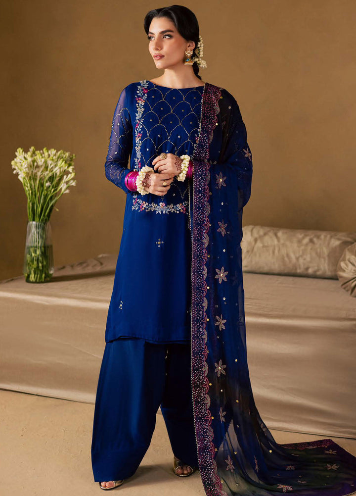 Nureh Embroidered Chiffon Suits Unstitched 3 Piece NU25MEU MK - 15 - Formals Collection