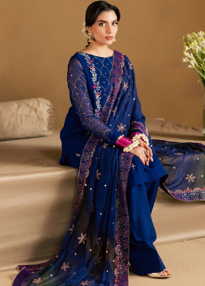 Nureh Embroidered Chiffon Suits Unstitched 3 Piece NU25MEU MK - 15 - Formals Collection