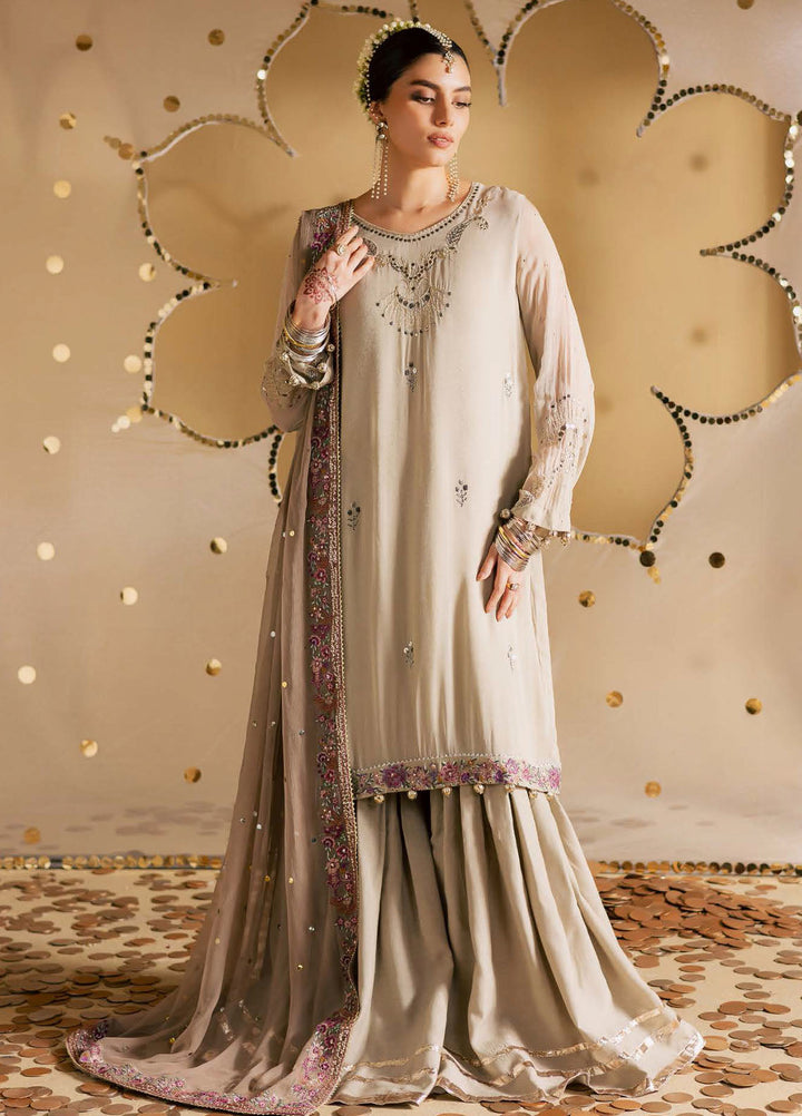Nureh Embroidered Chiffon Suits Unstitched 3 Piece NU25MEU MK - 17 - Formals Collection