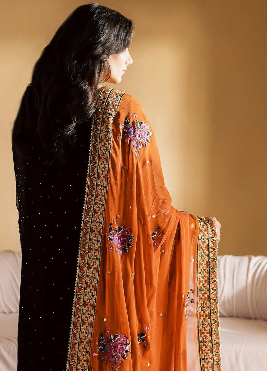 Nureh Embroidered Chiffon Suits Unstitched 3 Piece NU25MEU MK - 18 - Formals Collection