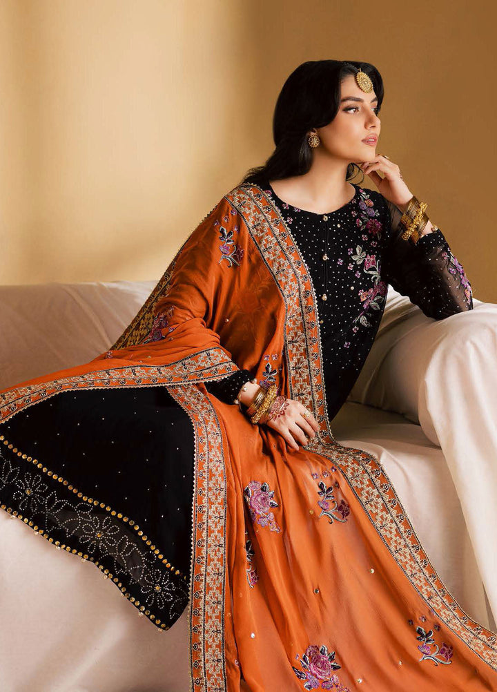 Nureh Embroidered Chiffon Suits Unstitched 3 Piece NU25MEU MK - 18 - Formals Collection