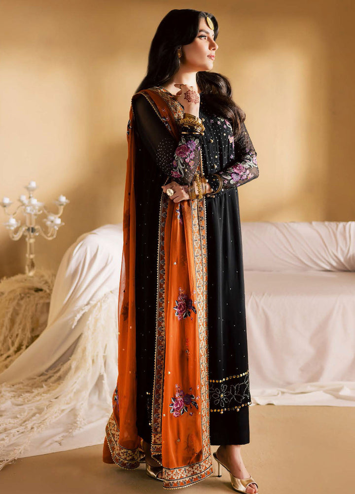 Nureh Embroidered Chiffon Suits Unstitched 3 Piece NU25MEU MK - 18 - Formals Collection