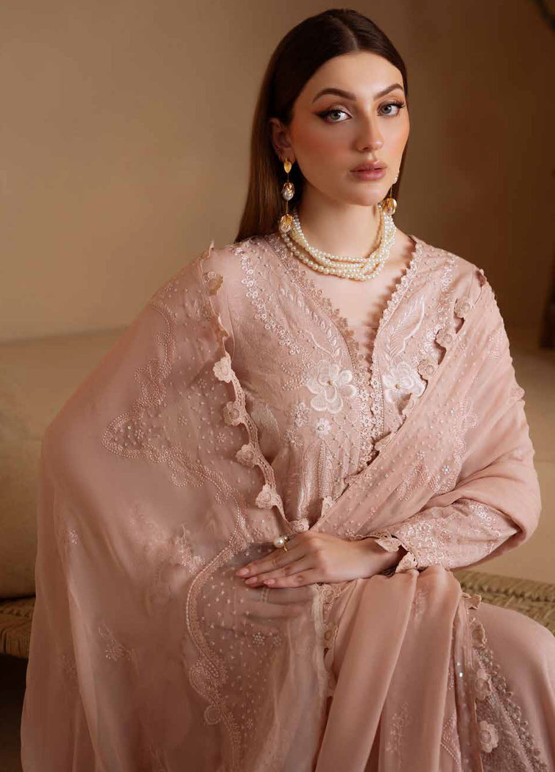 Nureh Embroidered Karandi Suits Unstitched 3 Piece NU25NK NE-172 - Winter Collection