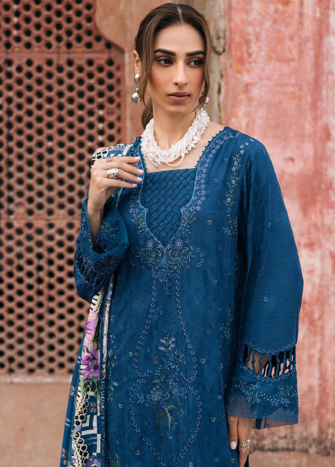 Maya by Nureh Embroidered Linen Suits Unstitched 3 Piece NU25ML NW-102 - Winter Collection