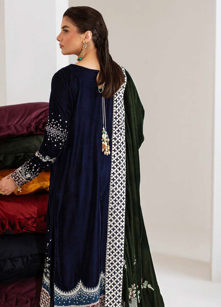 Maya by Nureh Unstitched Velvet Embroidered 3 Piece Suits NU25MV NW-109 - Festive Collection