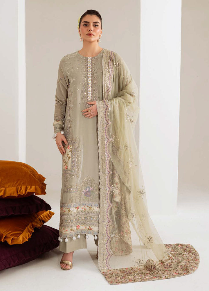 Maya by Nureh Unstitched Velvet Embroidered 3 Piece Suits NU25MV NW-111 - Festive Collection