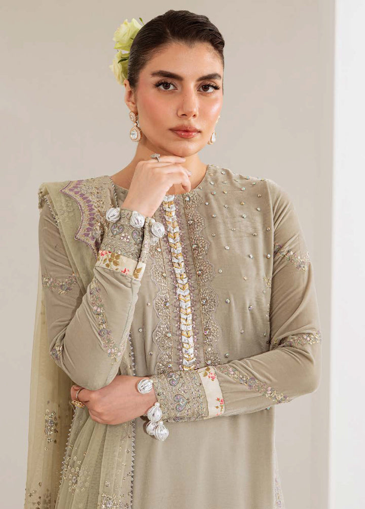 Maya by Nureh Unstitched Velvet Embroidered 3 Piece Suits NU25MV NW-111 - Festive Collection