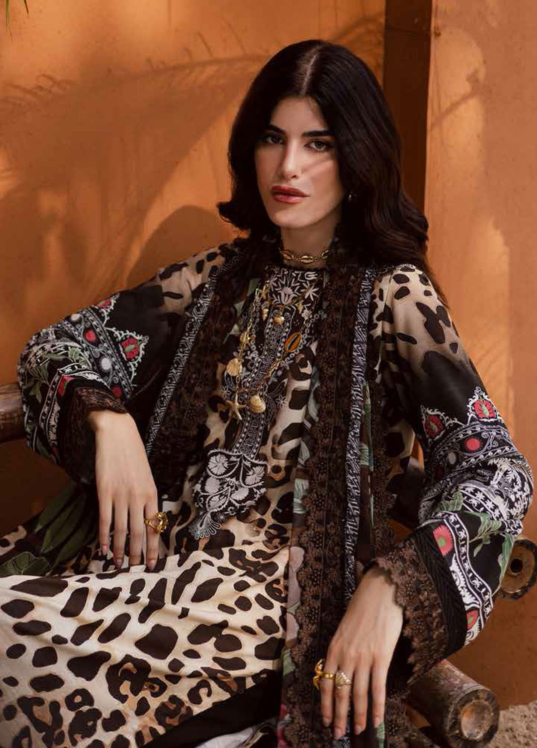 Nureh Embroidered Linen Suits Unstitched 3 Piece NU25GEU NWG-85 - Winter Collection