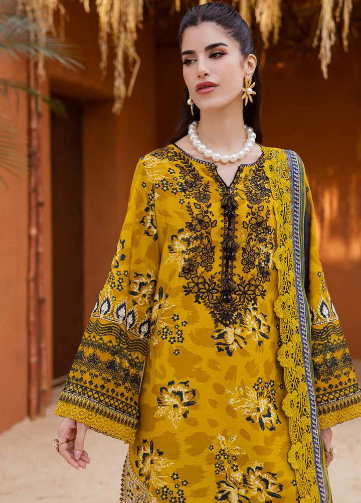 Nureh Embroidered Linen Suits Unstitched 3 Piece NU25GEU NWG-87 - Winter Collection