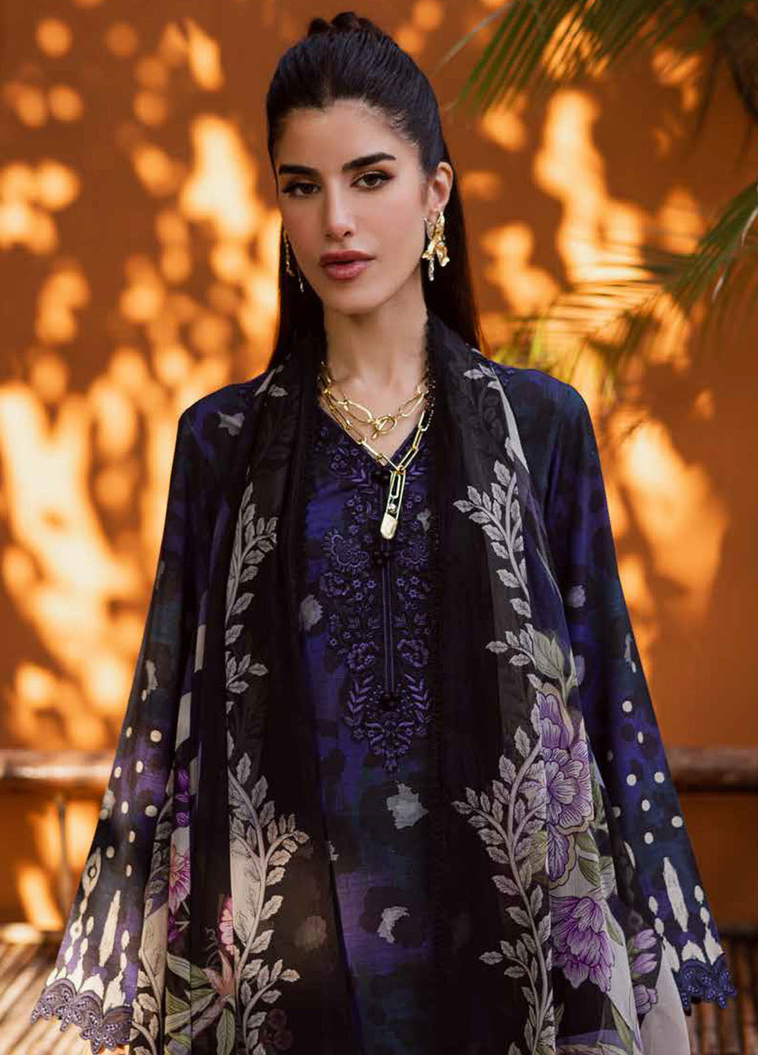 Nureh Embroidered Linen Suits Unstitched 3 Piece NU25GEU NWG-88 - Winter Collection