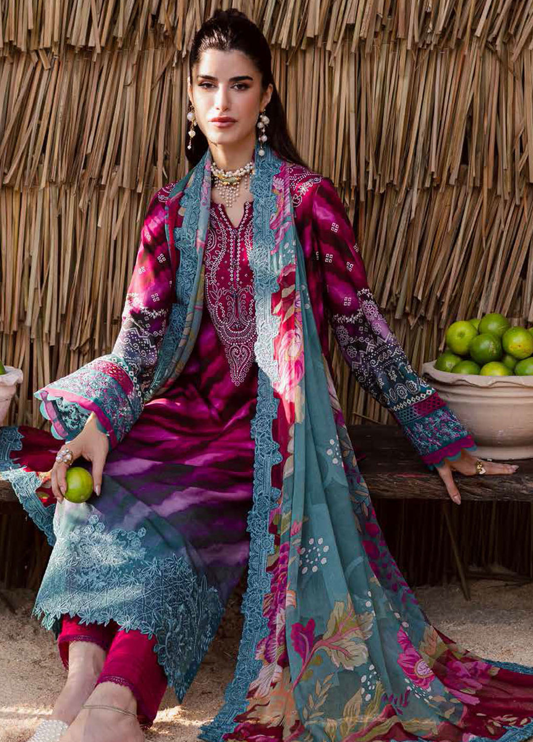 Nureh Embroidered Linen Suits Unstitched 3 Piece NU25GEU NWG-89 - Winter Collection