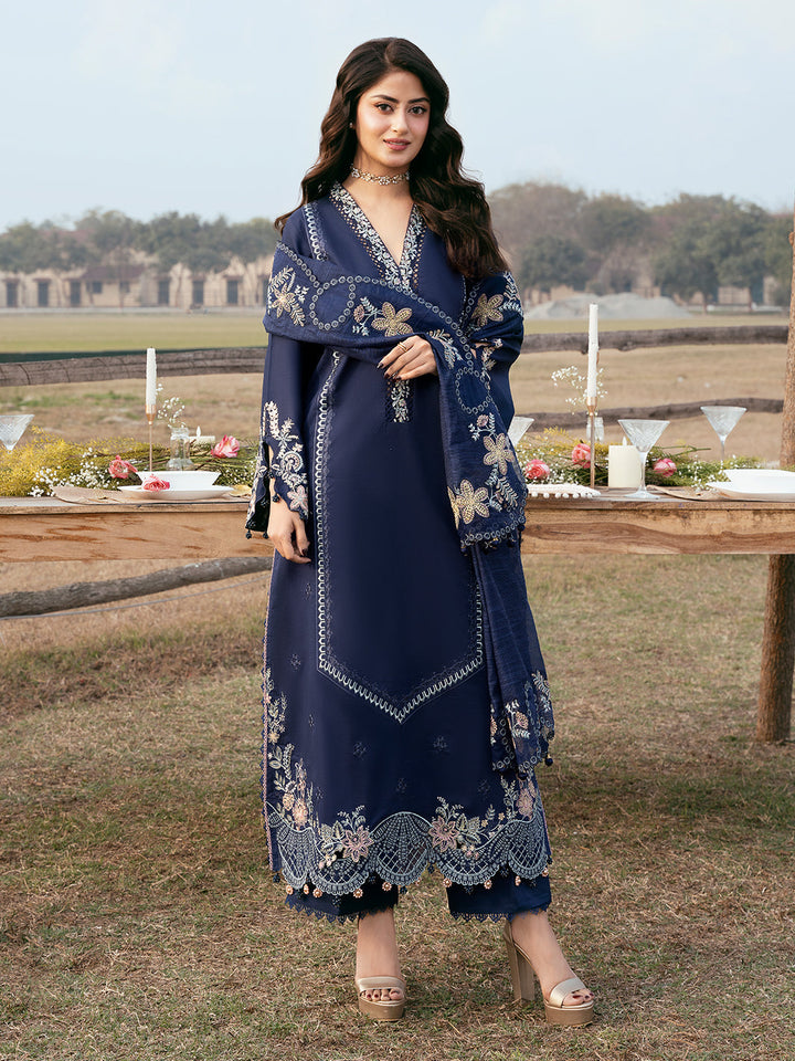 Mahveen by Izel Unstitched Embroidered Lawn 3 Piece Suit Naaz - Eid Collection