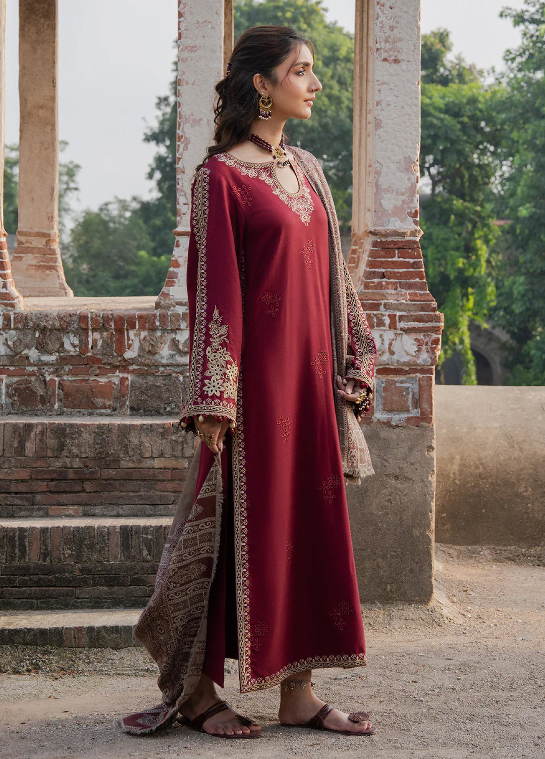 Nooraniyat by Izel Embroidered wool Suits Unstitched 3 Piece IZ25NW Naqsh - Winter Collection