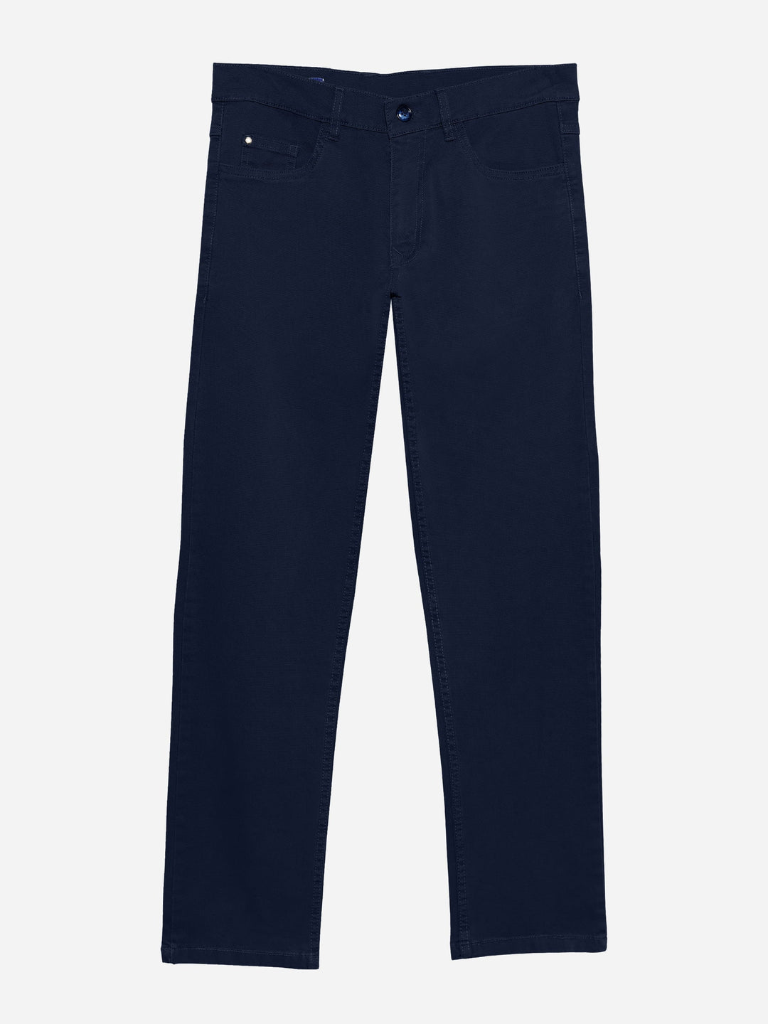 Brumano Solids Cotton Trouser Navy Blue Five Pocket Trouser