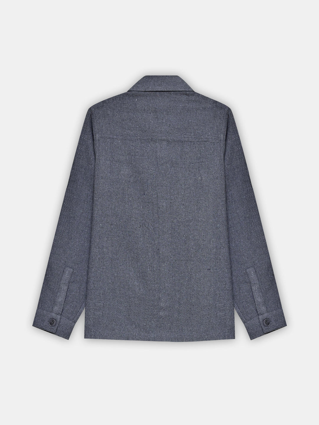 Brumano Mens RTW Solids Cotton Shirt Suit Charcoal Grey With Flat Pockets Winter Collection