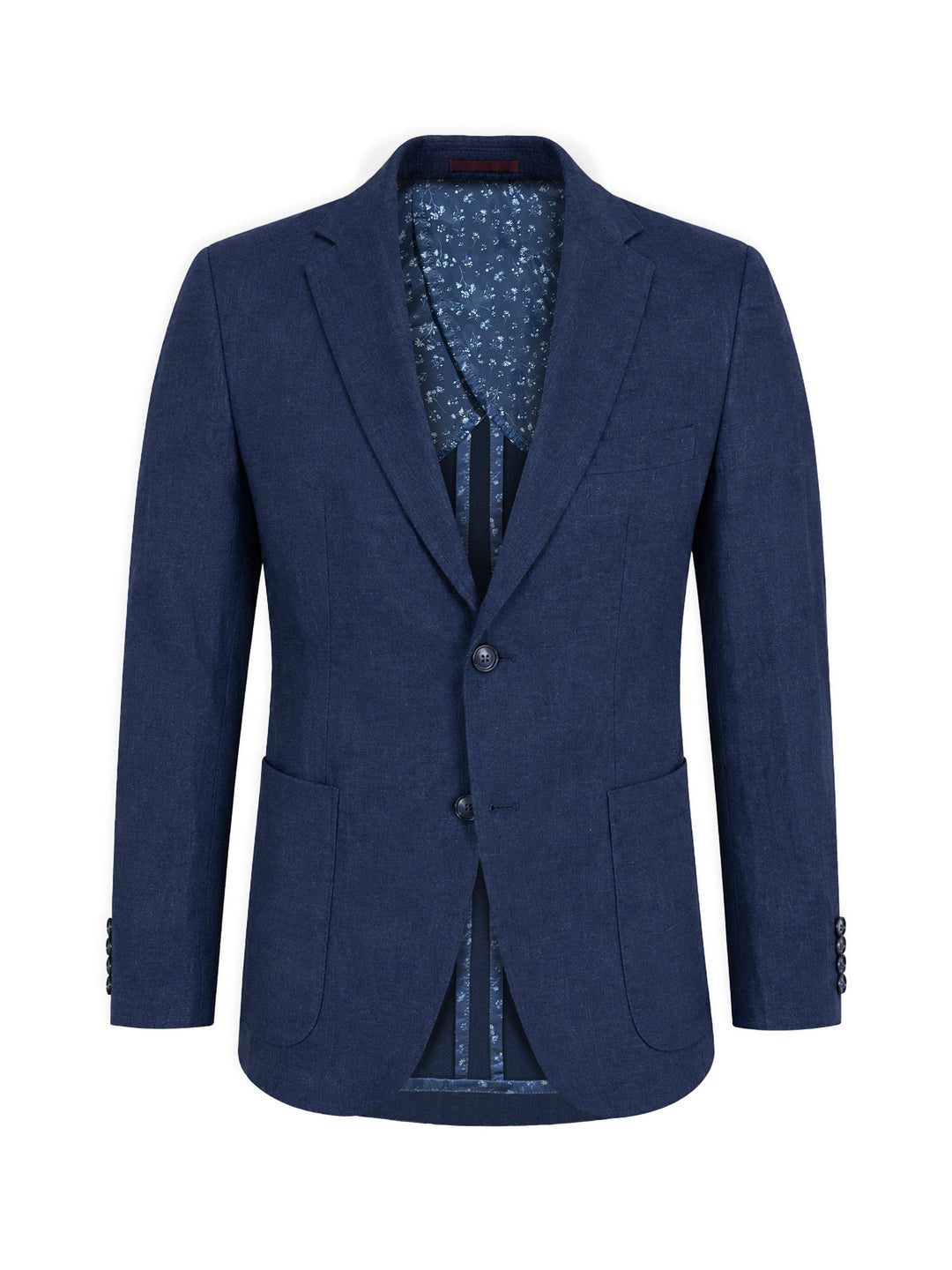 Brumano Mens RTW Solids Linen 1 Piece Navy Blue Blended Western Collection