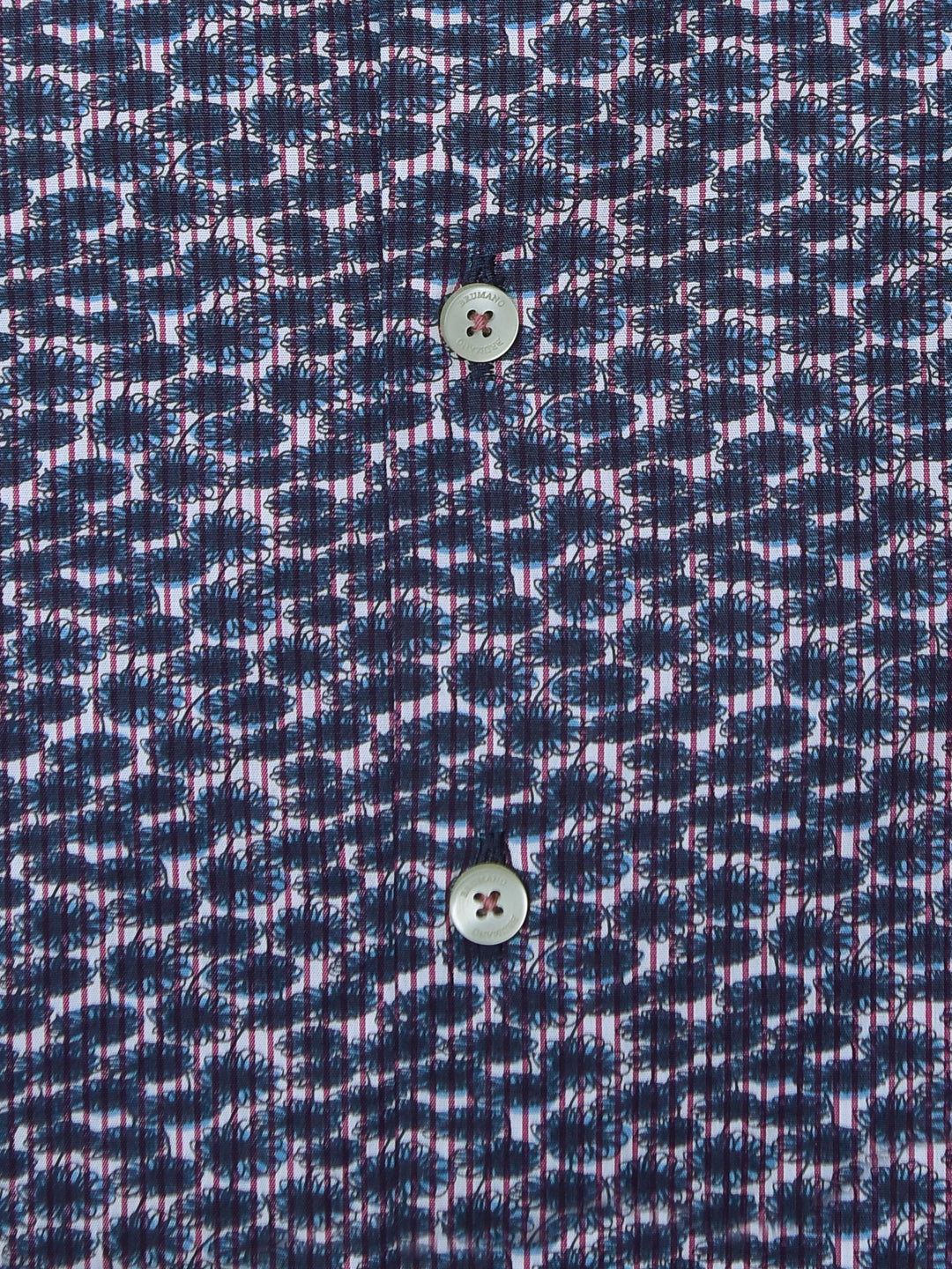 Brumano Ready To Wear Shirts Men 1 Piece Cotton Navy Blue Abstract Printed Shirt With Classic Collar 0-31-024-5095 - Summer Collection