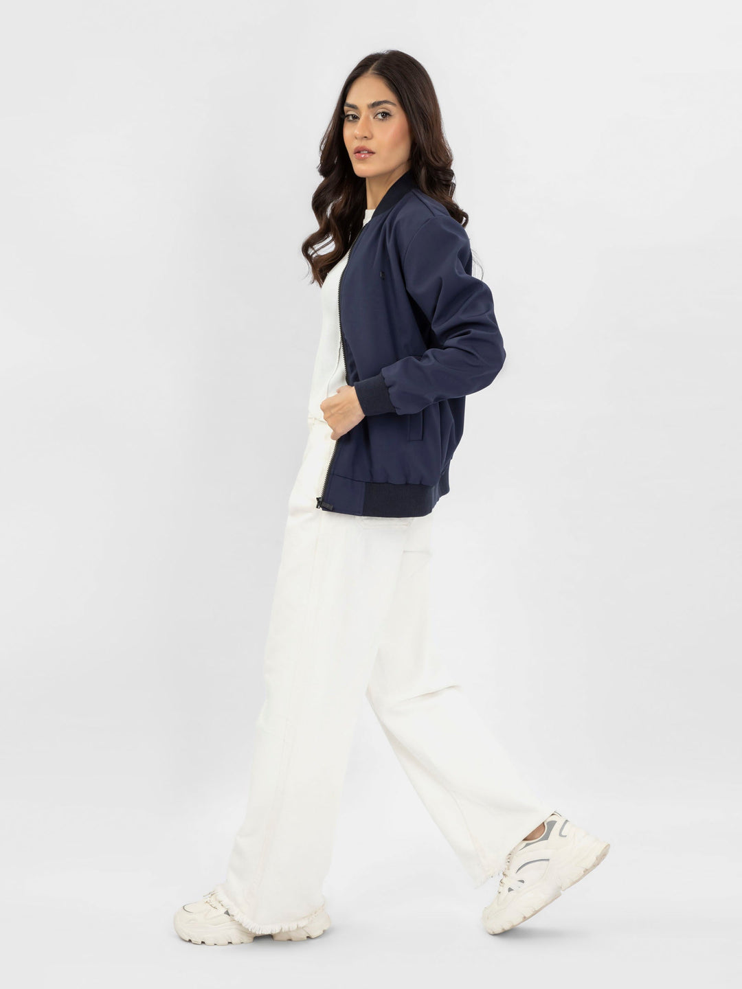 Brumano Women RTW Solids Poly 1 Piece Navy Blue Western Collection