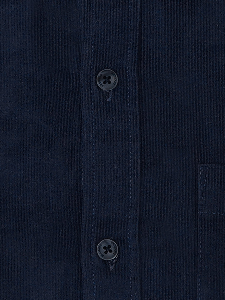 Brumano Ready To Wear Shirts Men 1 Piece Cotton Navy Blue Corduroy Shirt 0-31-025-4524 - Summer Collection