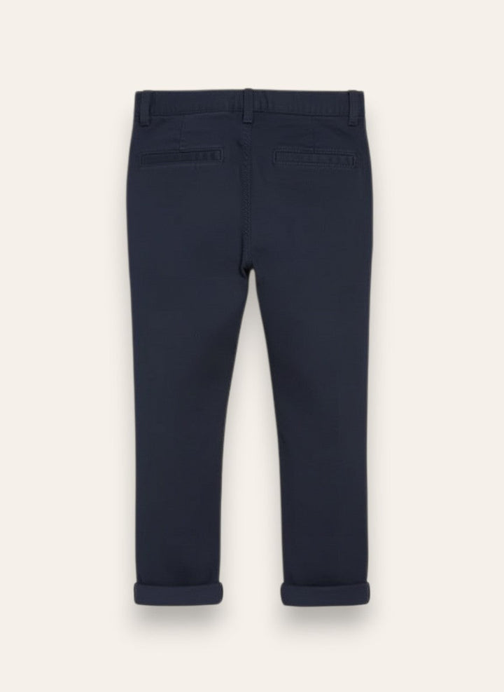 Ixample Boys RTW Solids Cotton Twill 1 Piece Navy Chino Trouser - Casual Collection