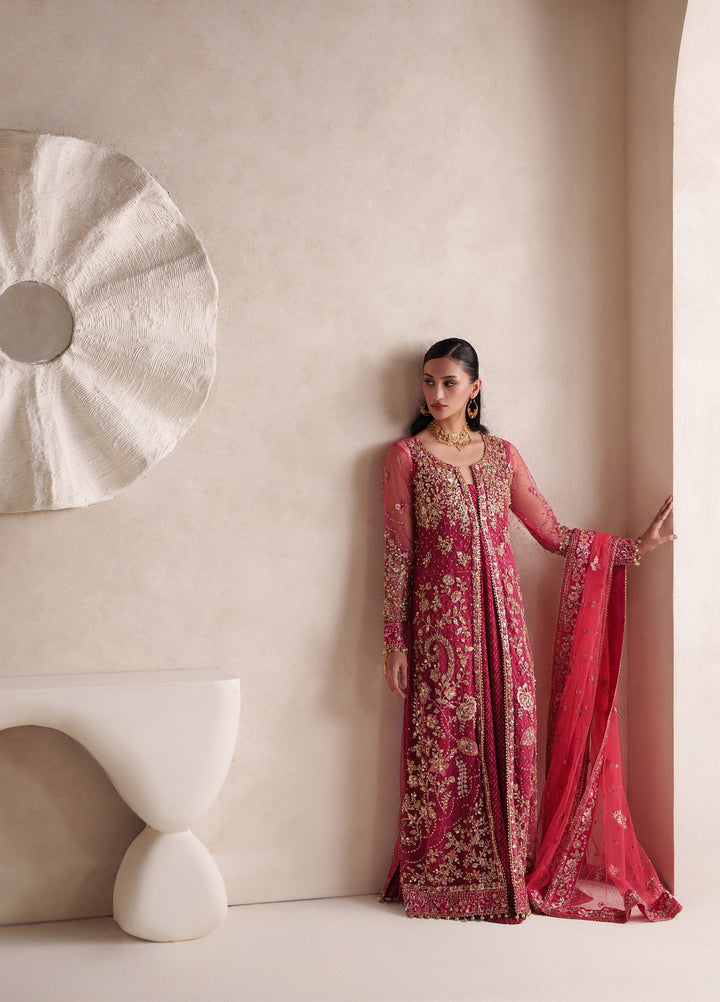 Pari Naz by Neeshay Unstitched Embroidered Net 3 Piece Suit NSH26UPN AROOSA - Wedding Collection