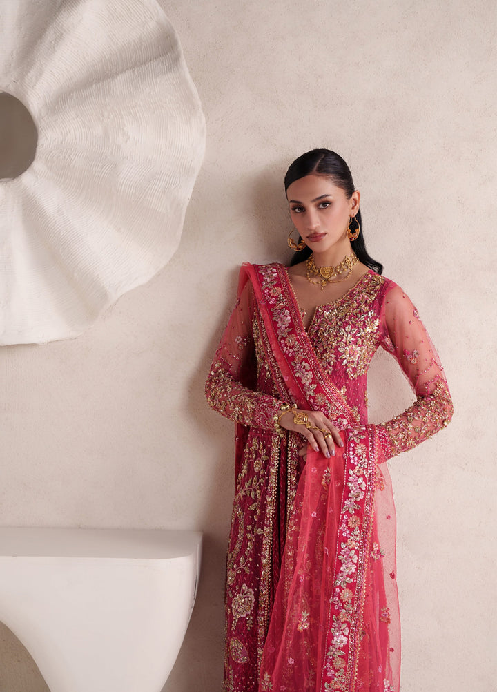 Pari Naz by Neeshay Unstitched Embroidered Net 3 Piece Suit NSH26UPN AROOSA - Wedding Collection