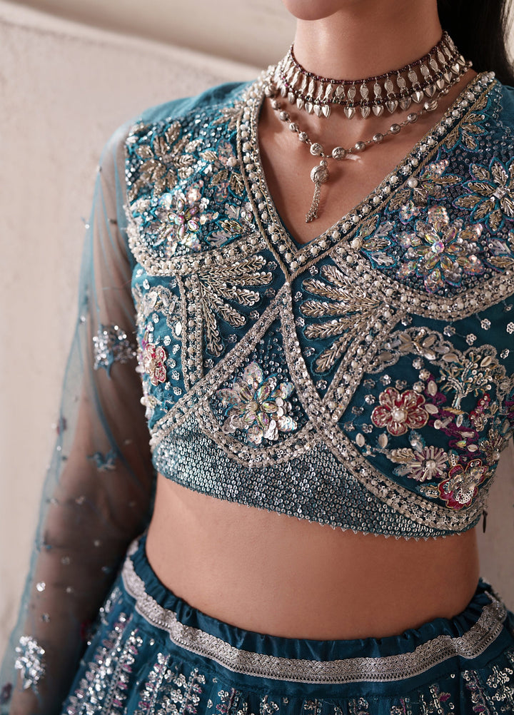 Pari Naz by Neeshay Unstitched Embroidered Net 3 Piece Suit NSH26UPN AYLIN - Wedding Collection