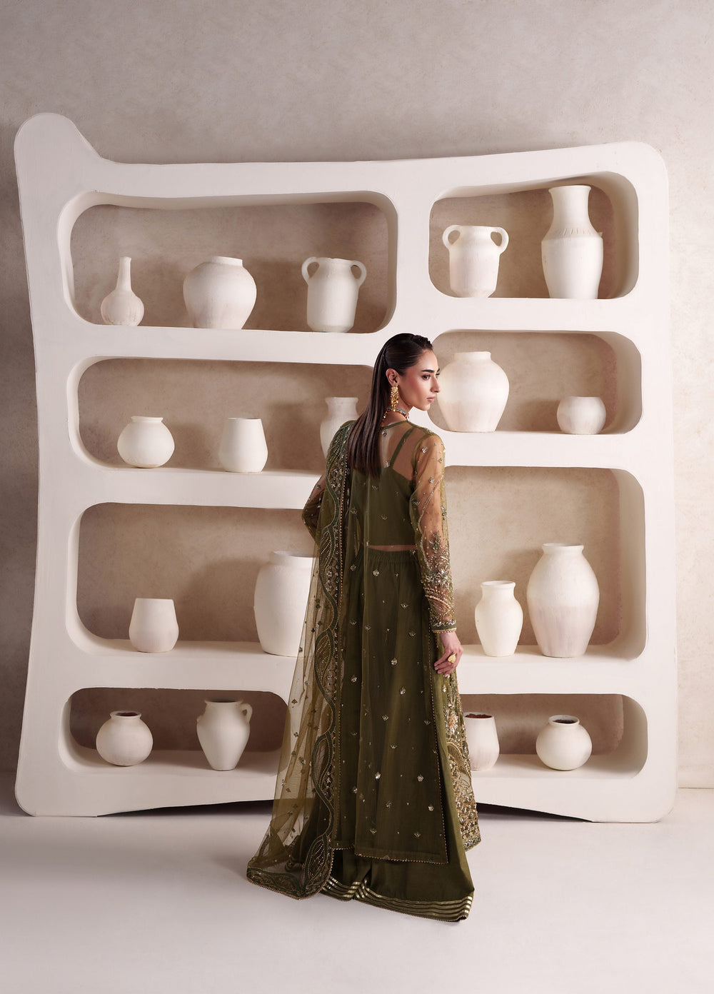 Pari Naz by Neeshay Unstitched Embroidered Net 3 Piece Suit NSH26UPN ZARRISH - Wedding Collection