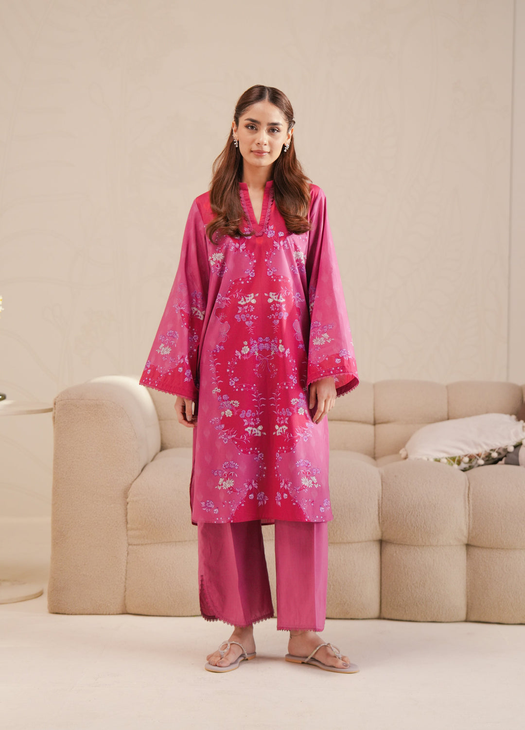 Cross Stitch Unstitched Lawn Printed Lawn 2 Piece Suit CS26UD D-11 Blossom Melody - Summer Collection