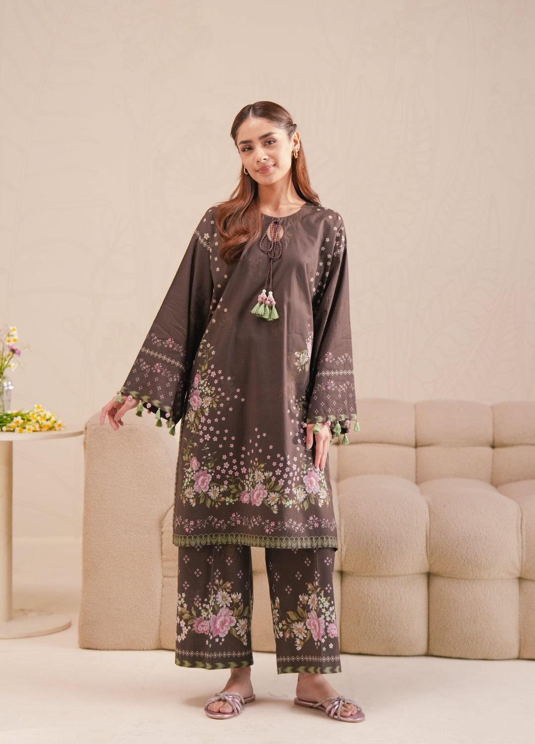 Cross Stitch Unstitched Lawn Printed Lawn 2 Piece Suit CS26UD D-12 Enchanted Flora - Summer Collection