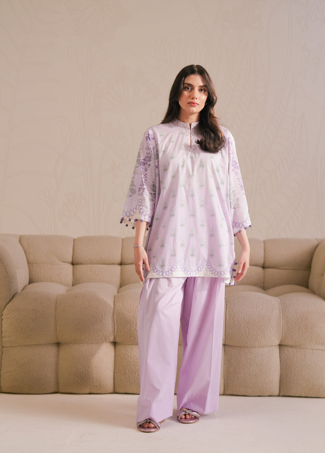 Cross Stitch Unstitched Lawn Printed Lawn 2 Piece Suit CS26UD D-13 Opulent Orchid - Summer Collection
