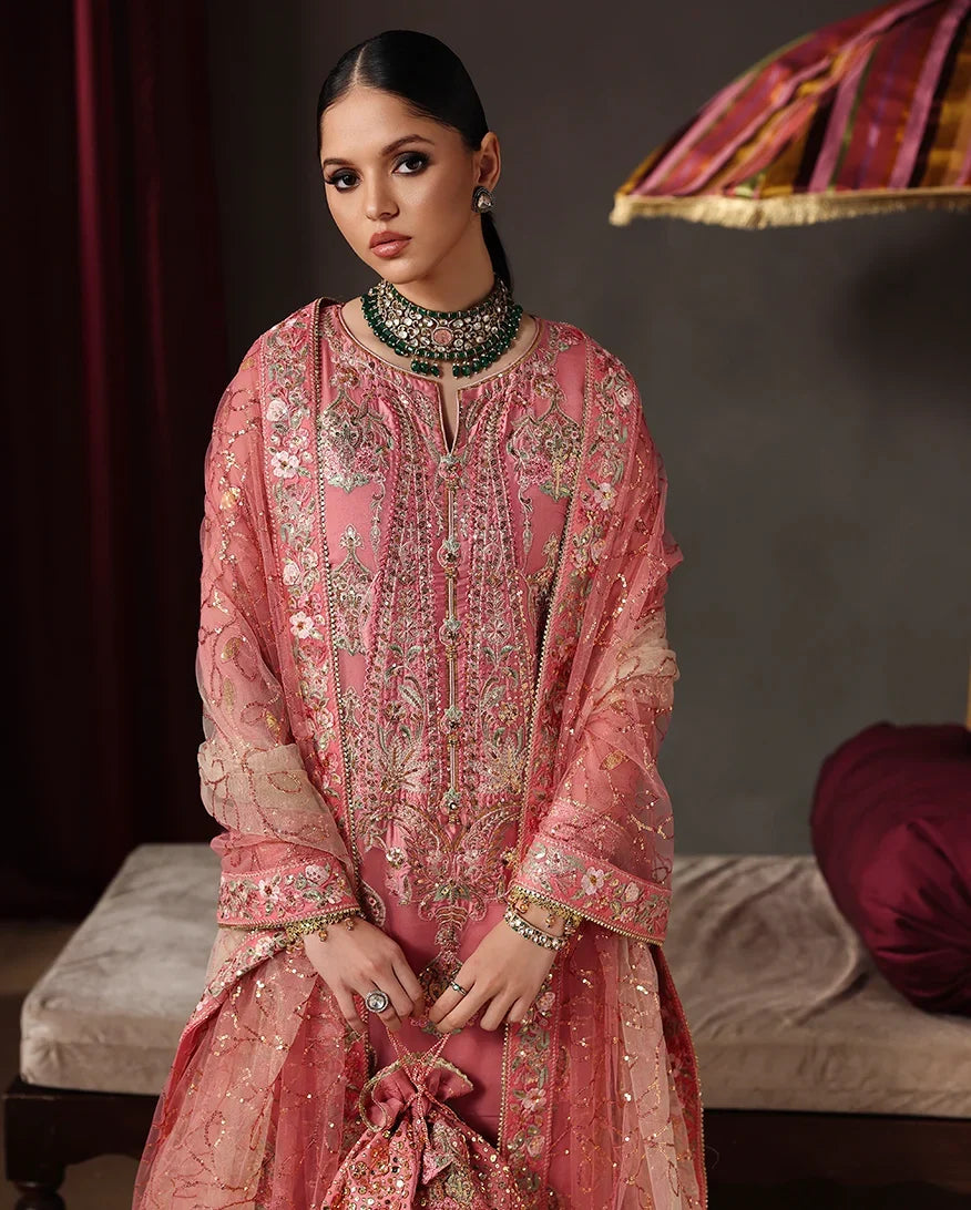 Royale Eternel by Roheenaz Unstitched Embroidered Chiffon 3 Piece Suit RN26URE Noble Allure RUNCH260105 - Wedding Collection