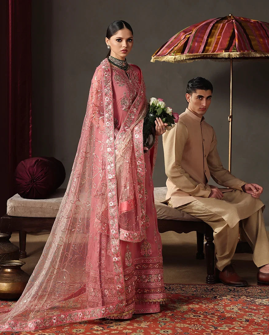 Royale Eternel by Roheenaz Unstitched Embroidered Chiffon 3 Piece Suit RN26URE Noble Allure RUNCH260105 - Wedding Collection