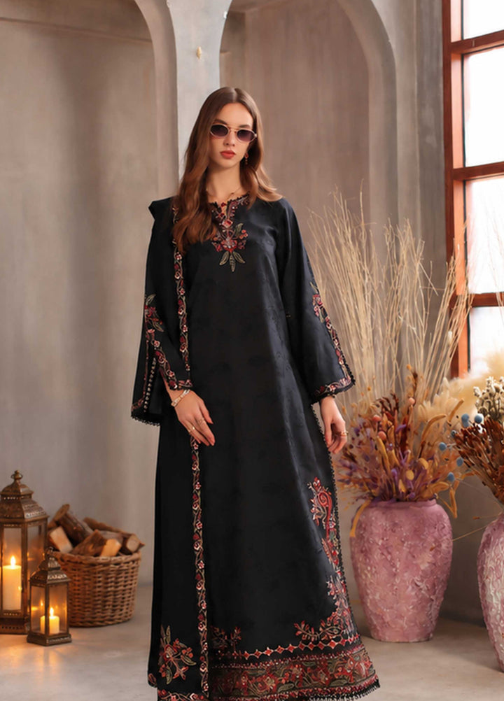 Noor Pashmina Shawl by Saadia Asad Unstitched Embroidered Jacquard 3 Piece Suit SA26UNW D11 - Winter Collection