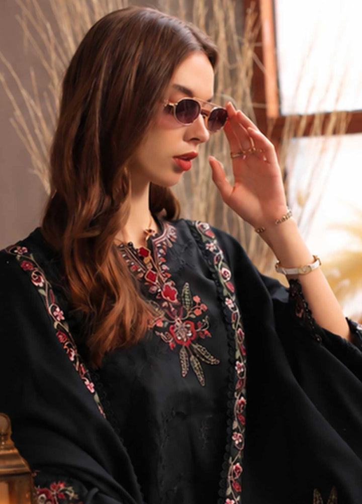Noor Pashmina Shawl by Saadia Asad Unstitched Embroidered Jacquard 3 Piece Suit SA26UNW D11 - Winter Collection