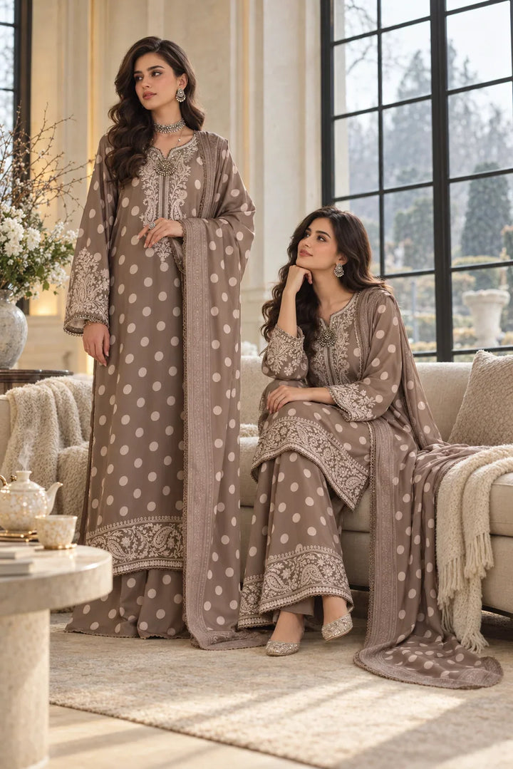 Noor by Saadia Asad Unstitched Printed Linen 3 Piece Suit SA26UNL D8 A - Winter Collection