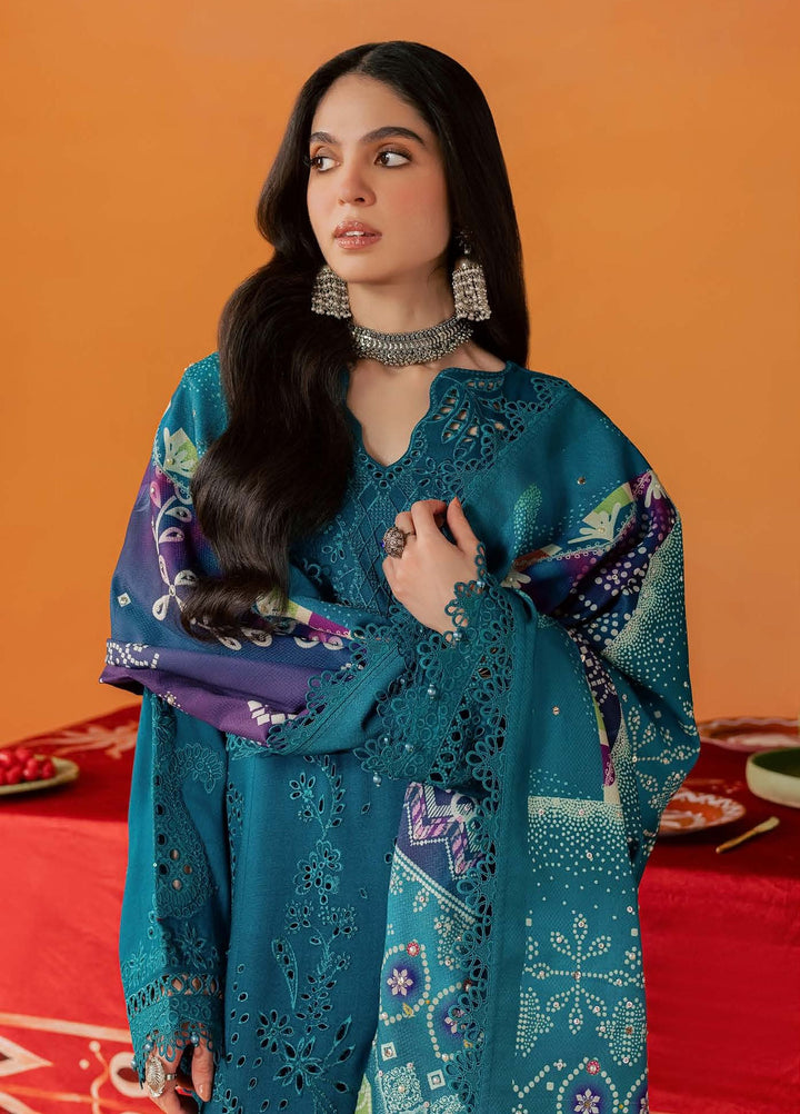 Bazar by Nureh Unstitched Embroidered Leather Peach 4 Piece Suit NU26UBL NE-289 - Festive Collection