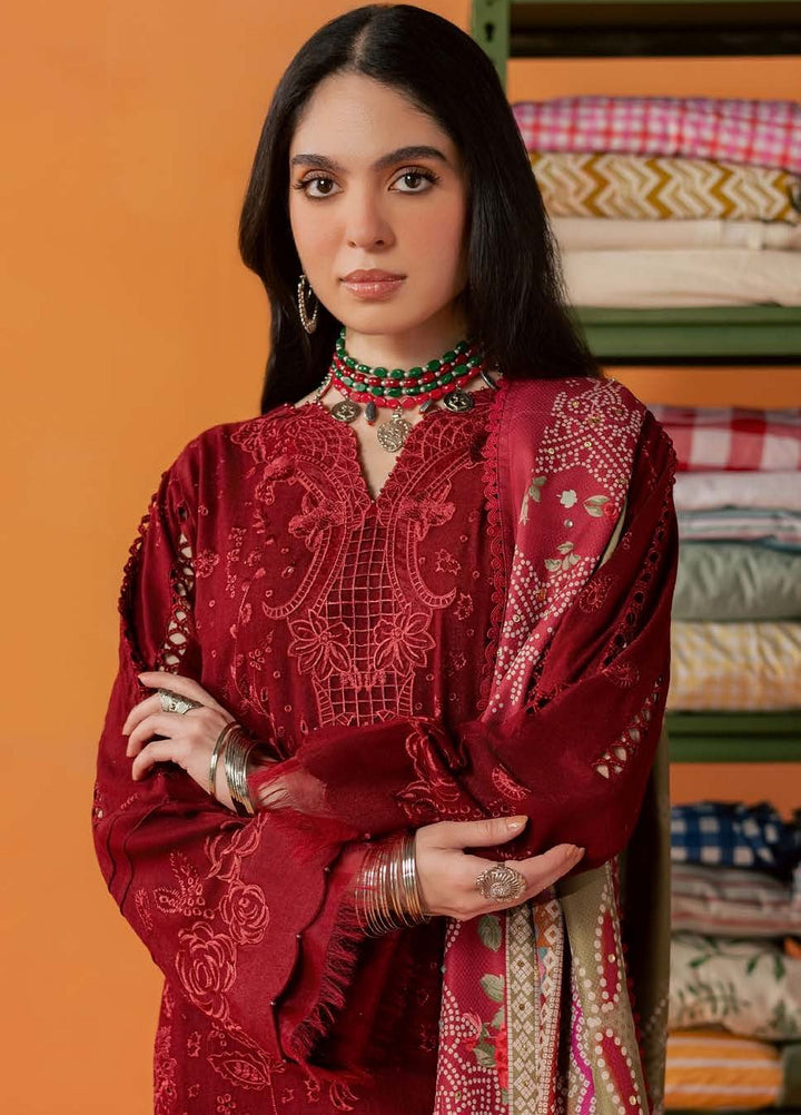 Bazar by Nureh Unstitched Embroidered Leather Peach 4 Piece Suit NU26UBL NE-290 - Festive Collection