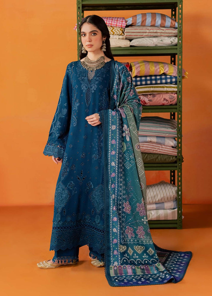 Bazar by Nureh Unstitched Embroidered Leather Peach 4 Piece Suit NU26UBL NE-291 - Festive Collection