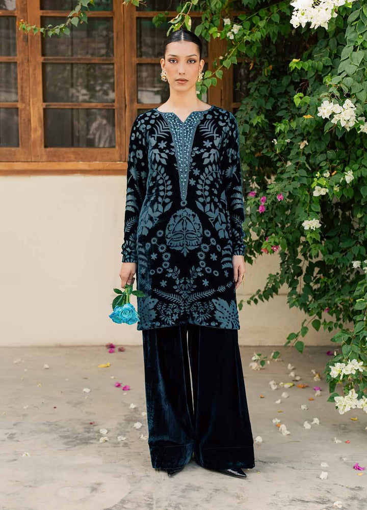 Ballerina by Nureh Unstitched Embroidered Velvet 2 Piece Suit NU26UVB Ballerina NU2-226 - Festive Collection