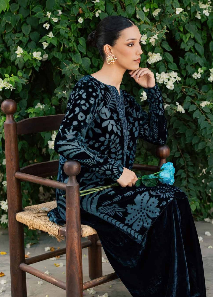 Ballerina by Nureh Unstitched Embroidered Velvet 2 Piece Suit NU26UVB Ballerina NU2-226 - Festive Collection