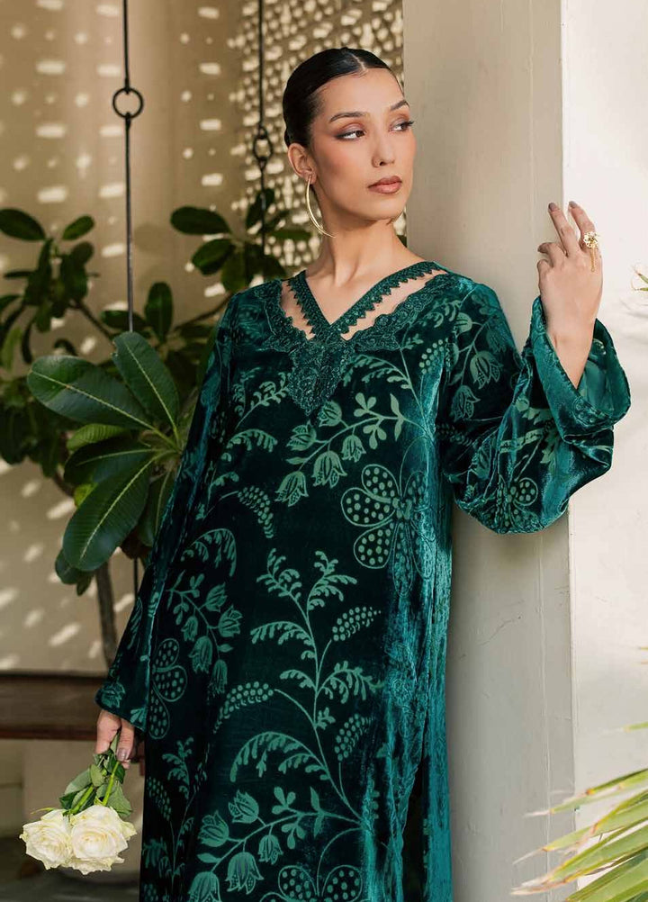 Ballerina by Nureh Unstitched Embroidered Velvet 2 Piece Suit NU26UVB Ballerina NU2-227 - Festive Collection
