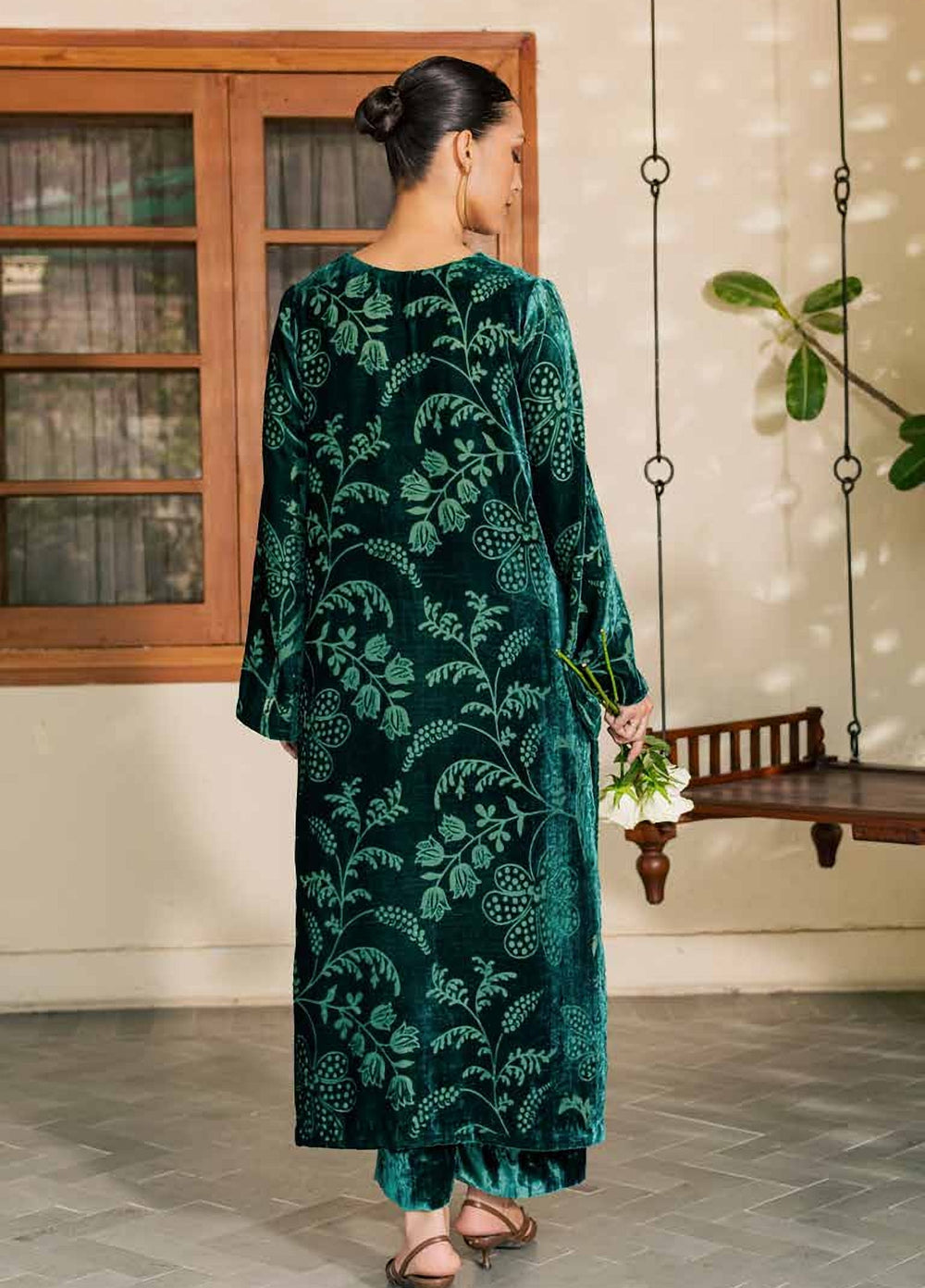 Ballerina by Nureh Unstitched Embroidered Velvet 2 Piece Suit NU26UVB Ballerina NU2-227 - Festive Collection