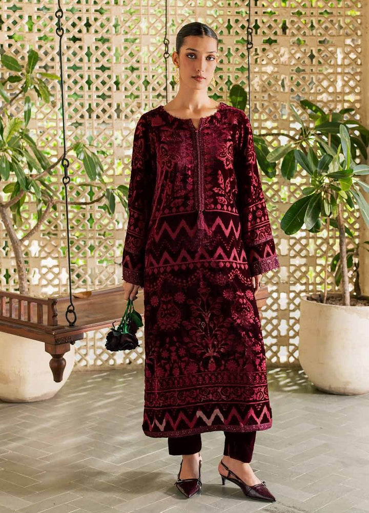 Ballerina by Nureh Unstitched Embroidered Velvet 2 Piece Suit NU26UVB Ballerina NU2-228 - Festive Collection